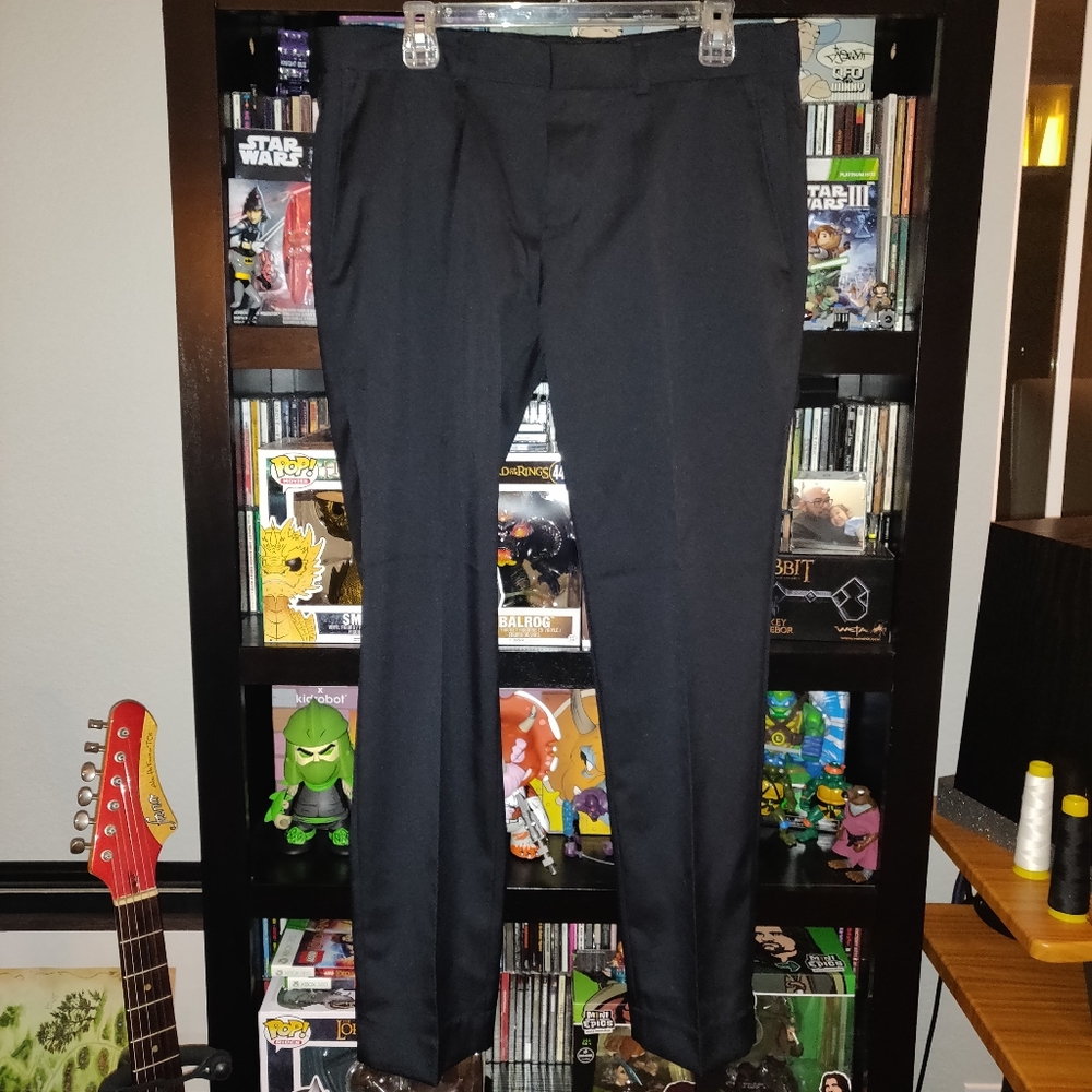 Louis Raphael Solid Skinny Fit Flat Front Dress Pant